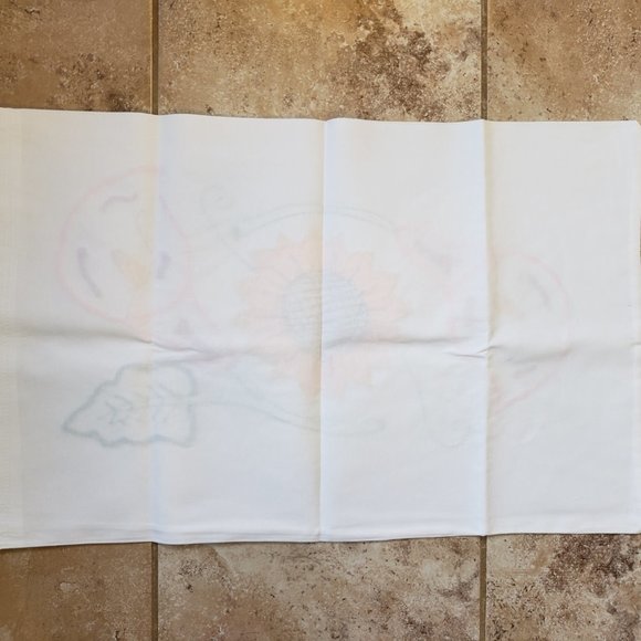 Hand Embroidered Pillow Case Sham Sunflower and Calla Lilies Lily ~ 2 AVAILABLE - Picture 2 of 8